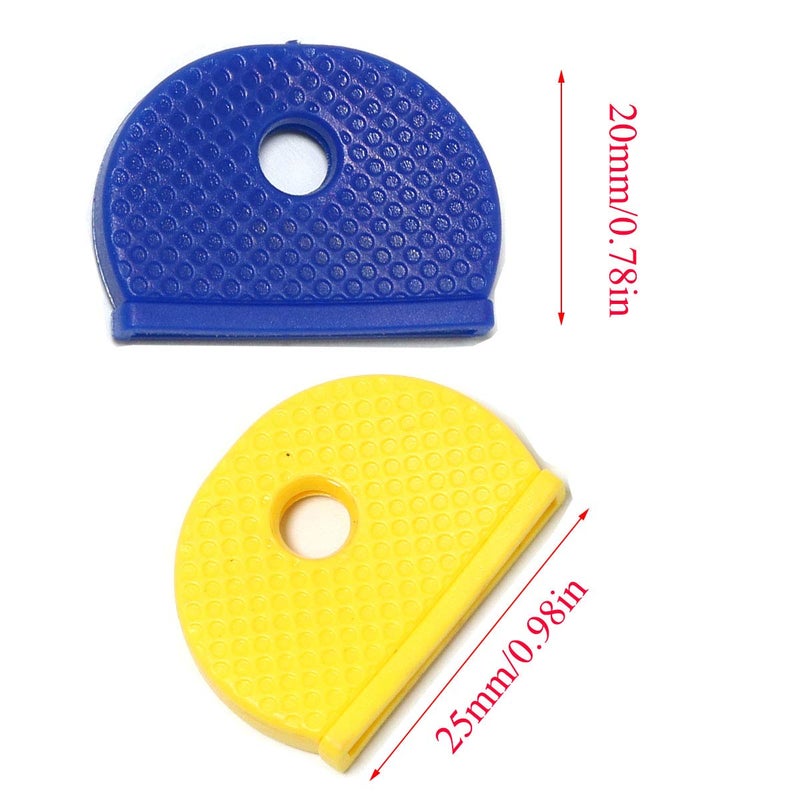PZRT 12pcs PVC Plastic Key Cap Tags Covers in 4 Assorted Colors for Identify Your Key - Image 5